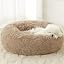 WNPETHOME Small Pink Round Calming Dog Bed Cat Bed for Comfy Sleep