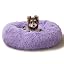 Calming Dog Bed & Cat Bed Washable Puppy Bed,24" Light Grey