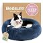 Bedsure Calming Dog Bed Medium Size Dog Donut Washable Pet Bed,30ins Camel