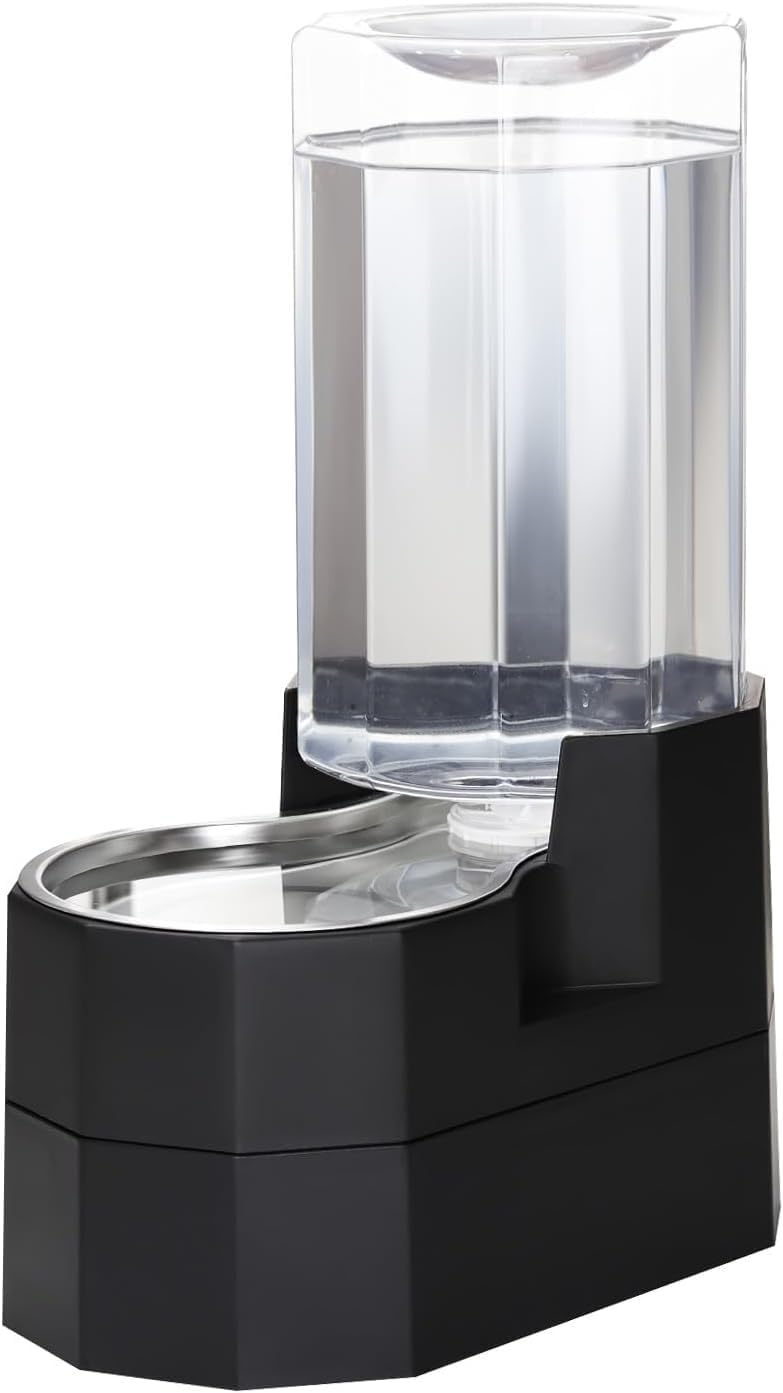 5L Cat Gravity Water Bowl Dispenser: Stainless Steel Bowl