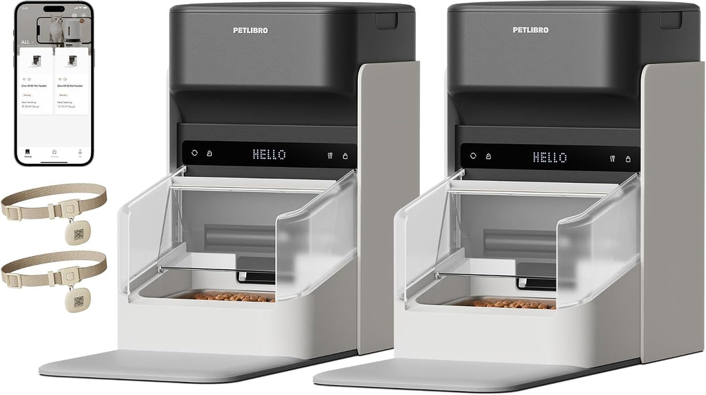 PETLIBRO RFID Automatic Cat Feeder, Collar Tag-Activated Personalized Meals, 5G&2.4G Wi-Fi Programmable Cat Food Dispenser with Cats Recognition & Diet Tracking for Multi-Pet Homes and Different Diets