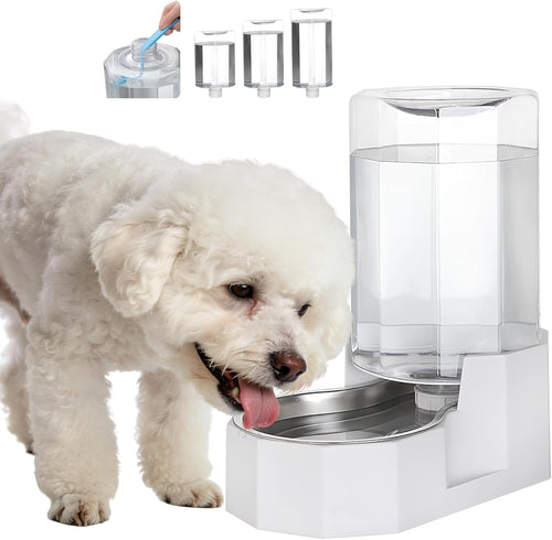 5L Cat Gravity Water Bowl Dispenser: Stainless Steel Bowl