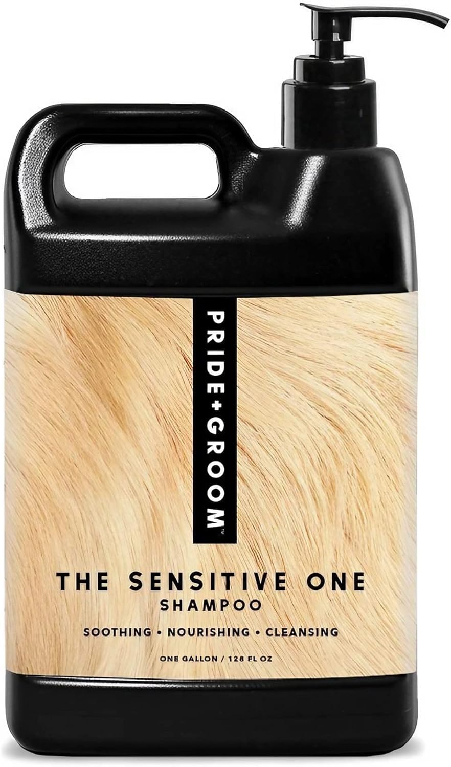 Pride and Groom The Non Shedder | Dog Grooming Shampoo For Doodles and Dogs that Do Not Shed | Tearless All Natural Body Wash with Essential Oils & Coat-Specific Ingredients that Enhance Shine – 128oz