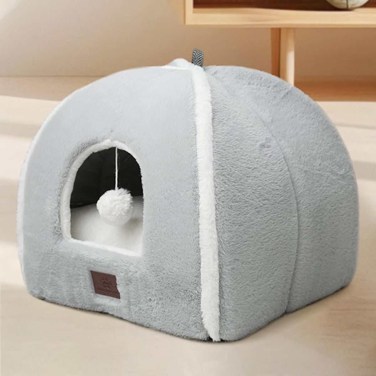 Cat Bed for Indoor Cats - Cat Cave Beds Cat House Cat Tent with Removable Washable Cushioned Pillow, Soft Kitten beds,Cat Beds & Furniture, for Small and Medium Pet Bed