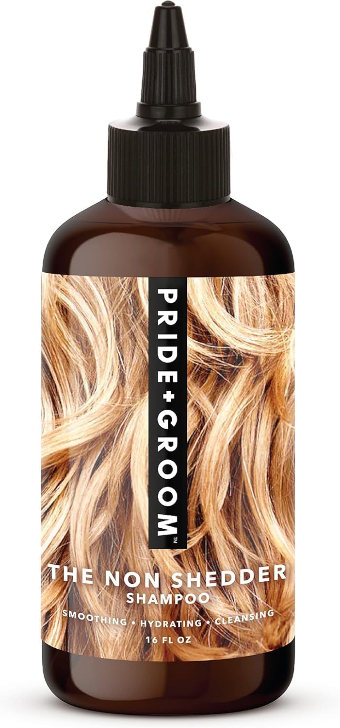 Pride and Groom The Non Shedder | Dog Grooming Shampoo For Doodles and Dogs that Do Not Shed | Tearless All Natural Body Wash with Essential Oils & Coat-Specific Ingredients that Enhance Shine – 128oz