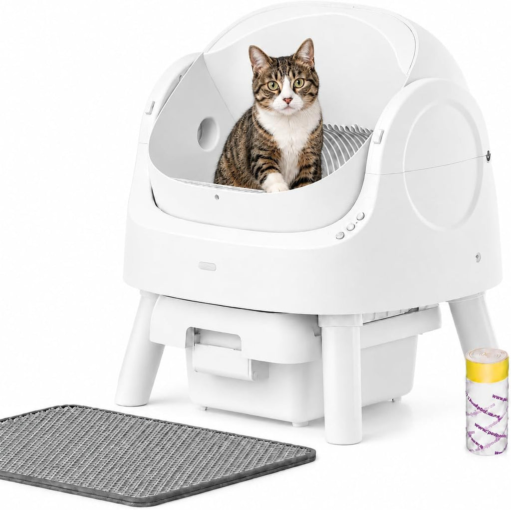Self Cleaning Litter Box, Self Cleaning Cat Litter Box, Open-Top Design