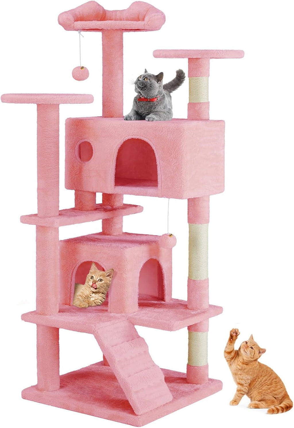 Sweetcrispy 44 Inch Cat Tree Tower for Indoor Cats and Kittens