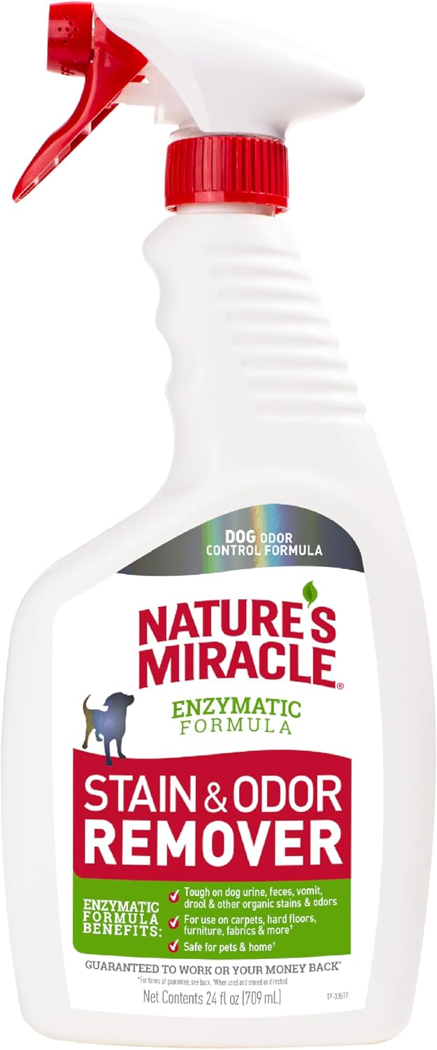 Nature’s Miracle Dog Stain & Odor Remover, Enzymatic Cleaner, 170 oz Refill