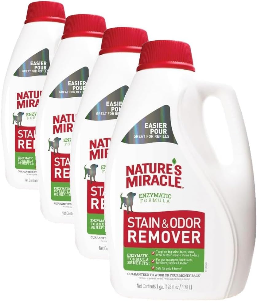Nature’s Miracle Dog Stain & Odor Remover, Enzymatic Cleaner, 170 oz Refill