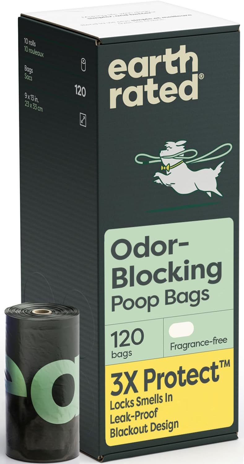 Earth Rated Dog Poop Bags on Refill Rolls, 270 Bags, Lavender
