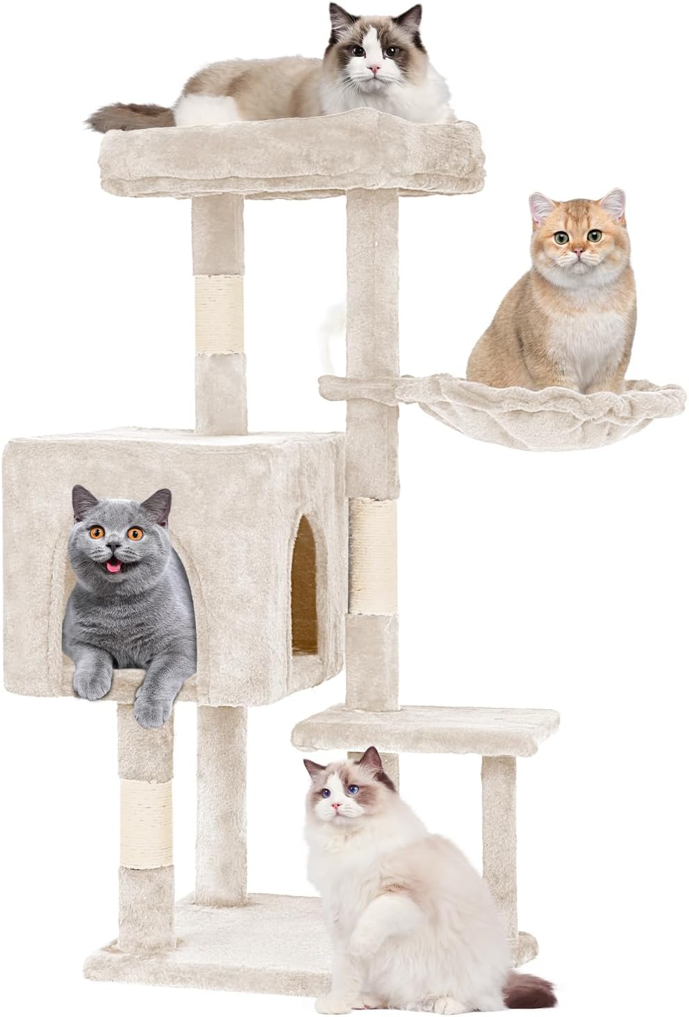 FDW | 54" Cat Tree Tower | Dark Gray | Multi-Level Indoor Activity Center