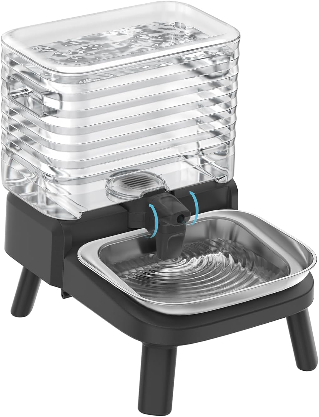 Dog Water Bowl Dispenser for Large Breed with Patent Faucet, 12L/3.2 Gallon