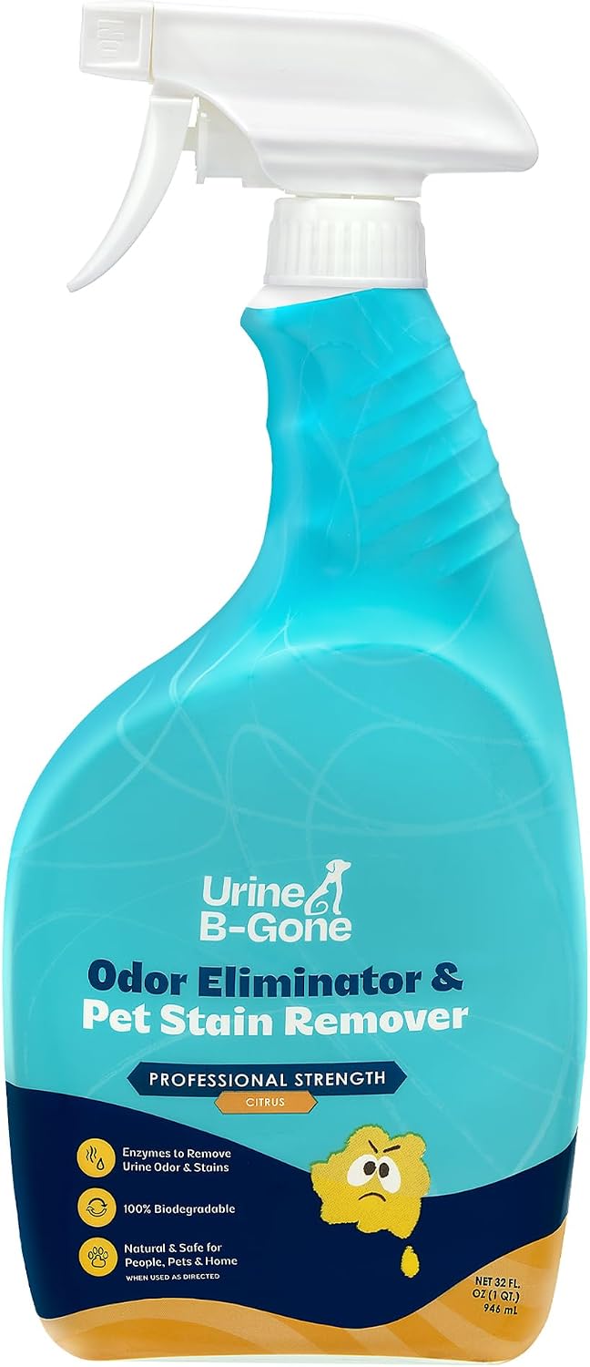 Urine B-Gone Enzyme Cleaner for Human, Cat & Dog Urine, Citrus, 1 Gallon