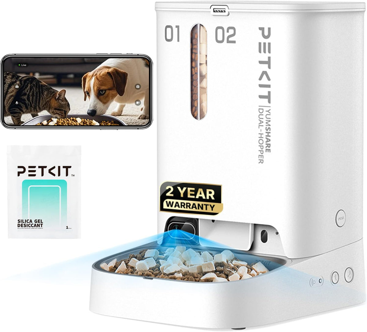 PETKIT Upgraded Multi-Cat Recognition Automatic Cat Feeder with Camera