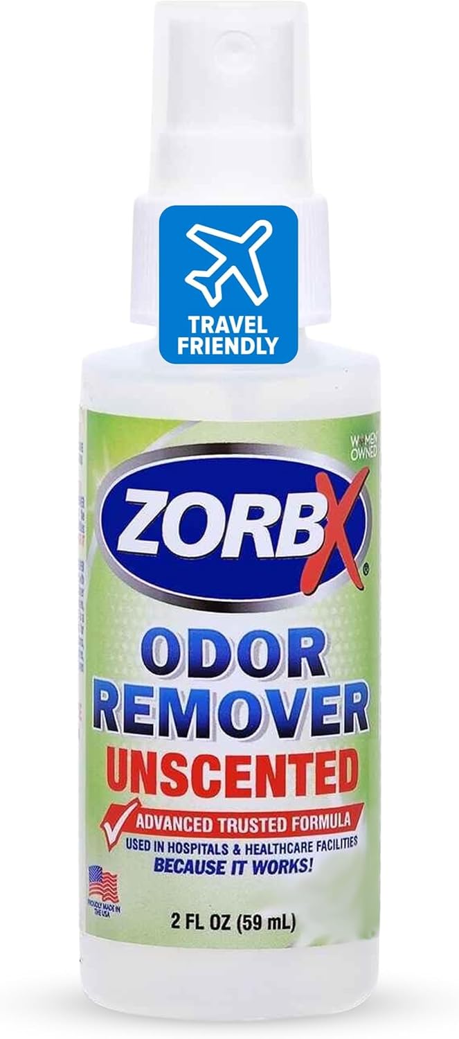 ZORBX Unscented Odor Remover Spray 2 Oz 24-Pack, Bulk, Hospital-Grade