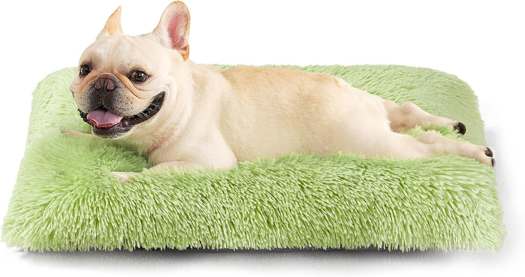 EHEYCIGA Fluffy Dog Crate Bed, Plush Extra Large Dog Pillow, Grey