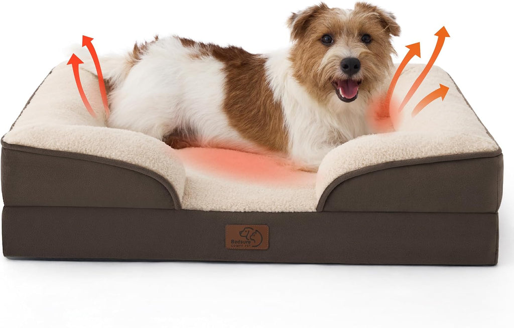 Bedsure Orthopedic Dog Bed Medium Washable Original Design, 28" Grey