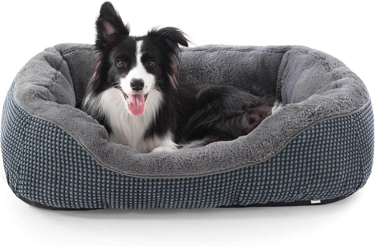 Small Dog Bed for Small Dogs, Cat Beds for Indoor Cats Washable, Orthopedic Dog Bed, Warming Soft Calming Sleeping Puppy Bed Durable Pet Bed with Anti-Slip Bottom S(20"x19"x6")