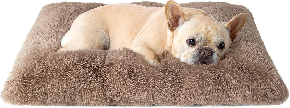 EHEYCIGA Fluffy Dog Crate Bed, Plush Extra Large Dog Pillow, Grey