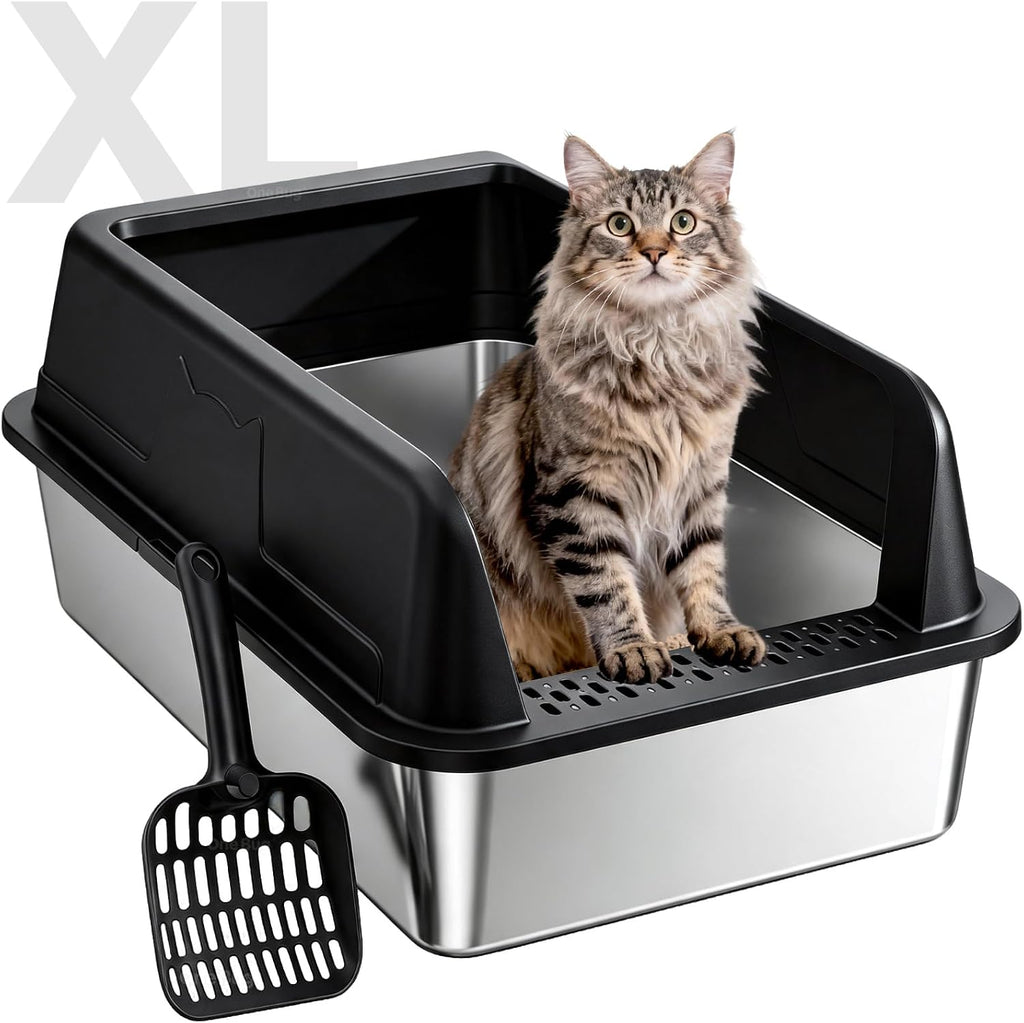 Self Cleaning Open Top Automatic Multiple Cat Litter Box, White