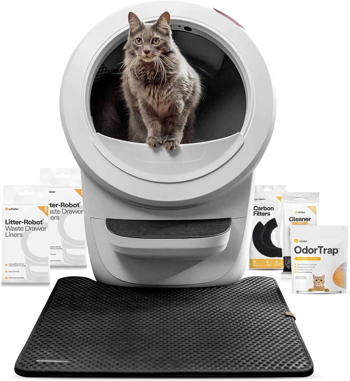 Whisker Litter-Robot 4 Supply & Accessory Bundle, Black - Automatic
