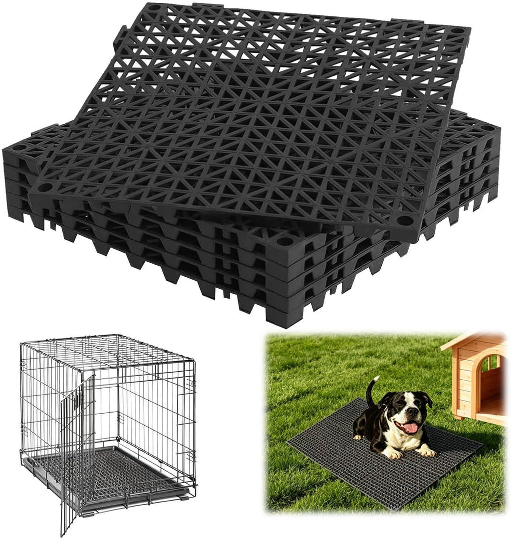 Dog Kennel Pad,Raised Grid Mat for Dog Crate Pan,Cut Freely