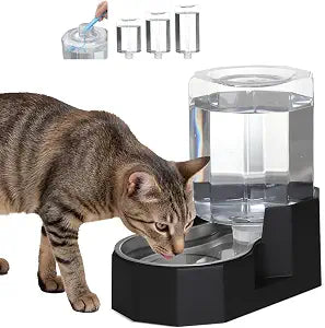 5L Cat Gravity Water Bowl Dispenser: Stainless Steel Bowl