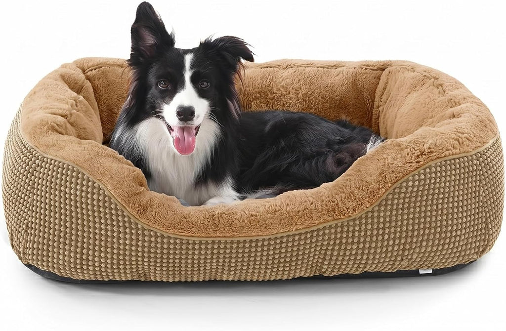 Small Dog Bed for Small Dogs, Cat Beds for Indoor Cats Washable, Orthopedic Dog Bed, Warming Soft Calming Sleeping Puppy Bed Durable Pet Bed with Anti-Slip Bottom S(20"x19"x6")