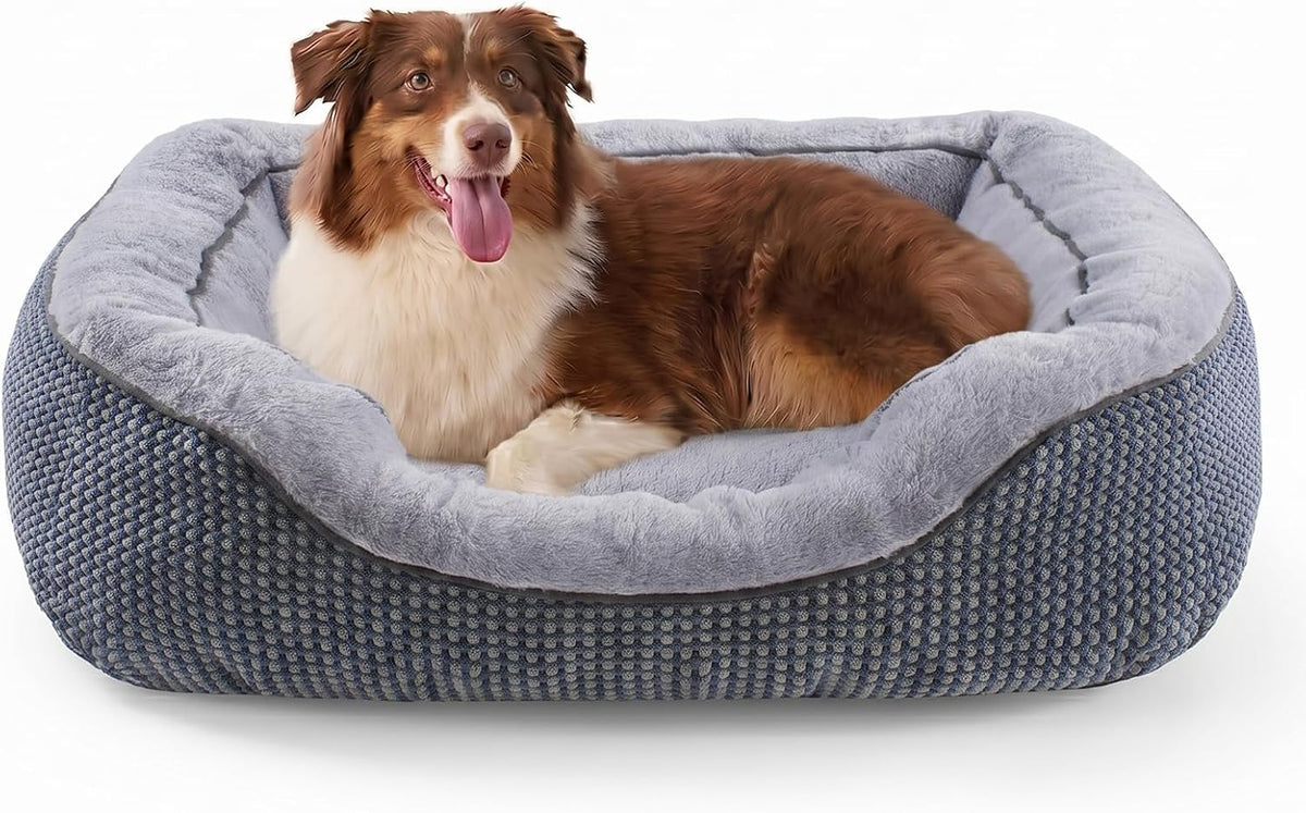 Small Dog Bed for Small Dogs, Cat Beds for Indoor Cats Washable, Orthopedic Dog Bed, Warming Soft Calming Sleeping Puppy Bed Durable Pet Bed with Anti-Slip Bottom S(20"x19"x6")