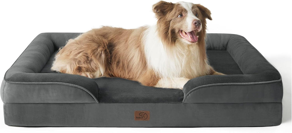 Bedsure Orthopedic Dog Bed Medium Washable Original Design, 28" Grey