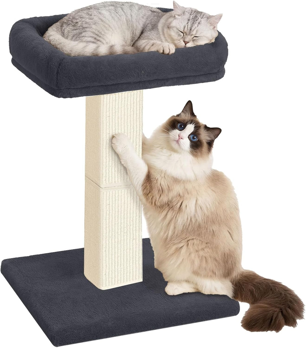 Cat Scratching Post for Indoor Cats, 32Inch Sisal Cat Scratcher, Beige