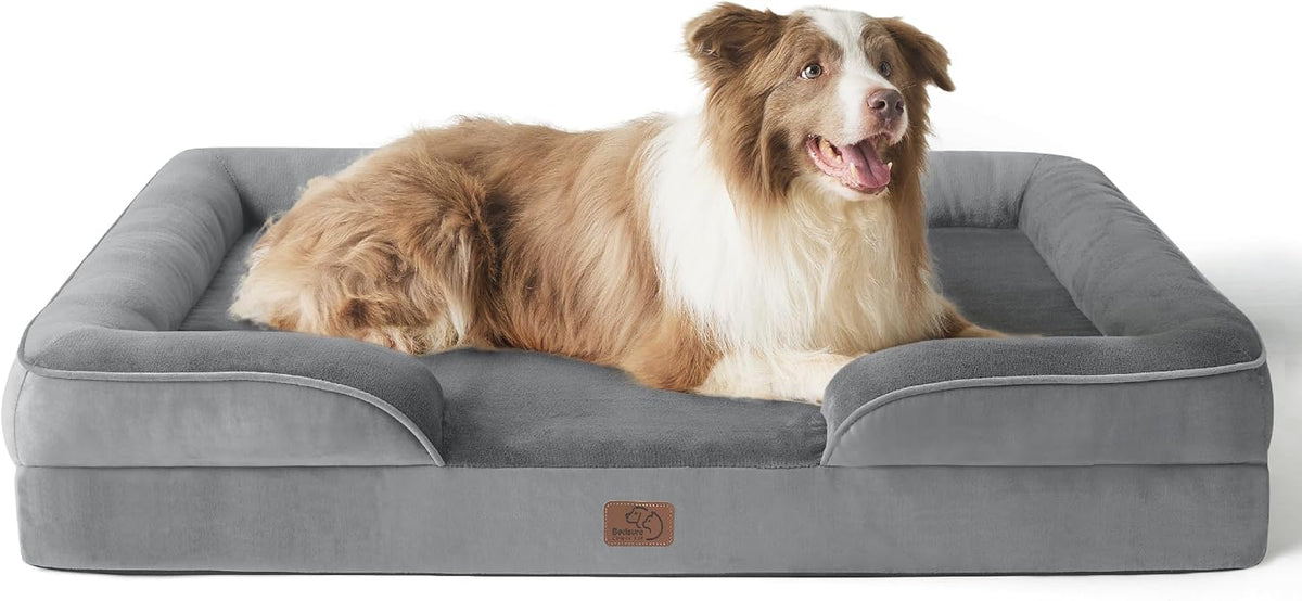 Bedsure Orthopedic Dog Bed Medium Washable Original Design, 28" Grey