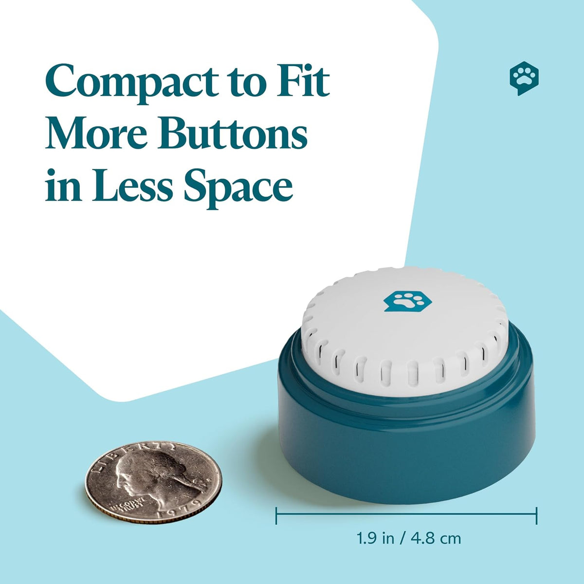 Speak Up Dog Buttons for Communication, (12 Recordable Buttons) with Pre-Installed Batteries, Clearer Upward-Facing Sound, Training Buzzer for Dogs & Cats, Talking Pet Buttons for Training