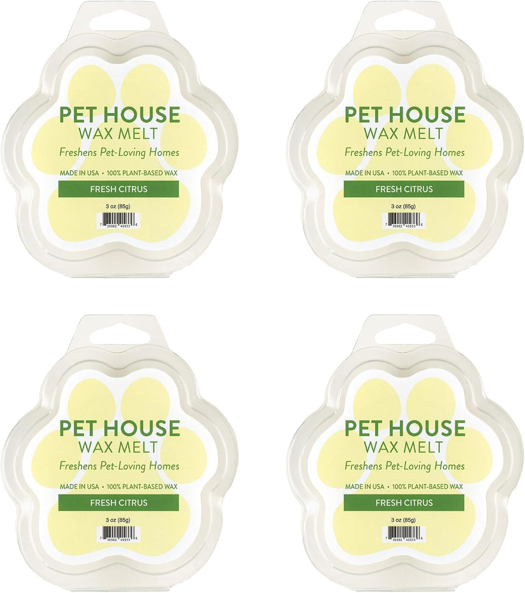 Fresh Citrus Scented Wax Melts Plant-Based Wax, 4 Pack Pet House