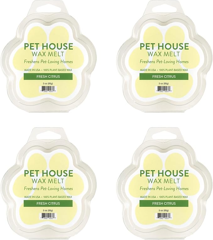 Fresh Citrus Scented Wax Melts Plant-Based Wax, 4 Pack Pet House