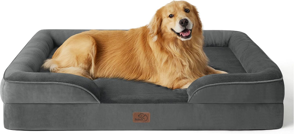 Bedsure Orthopedic Dog Bed Medium Washable Original Design, 28" Grey