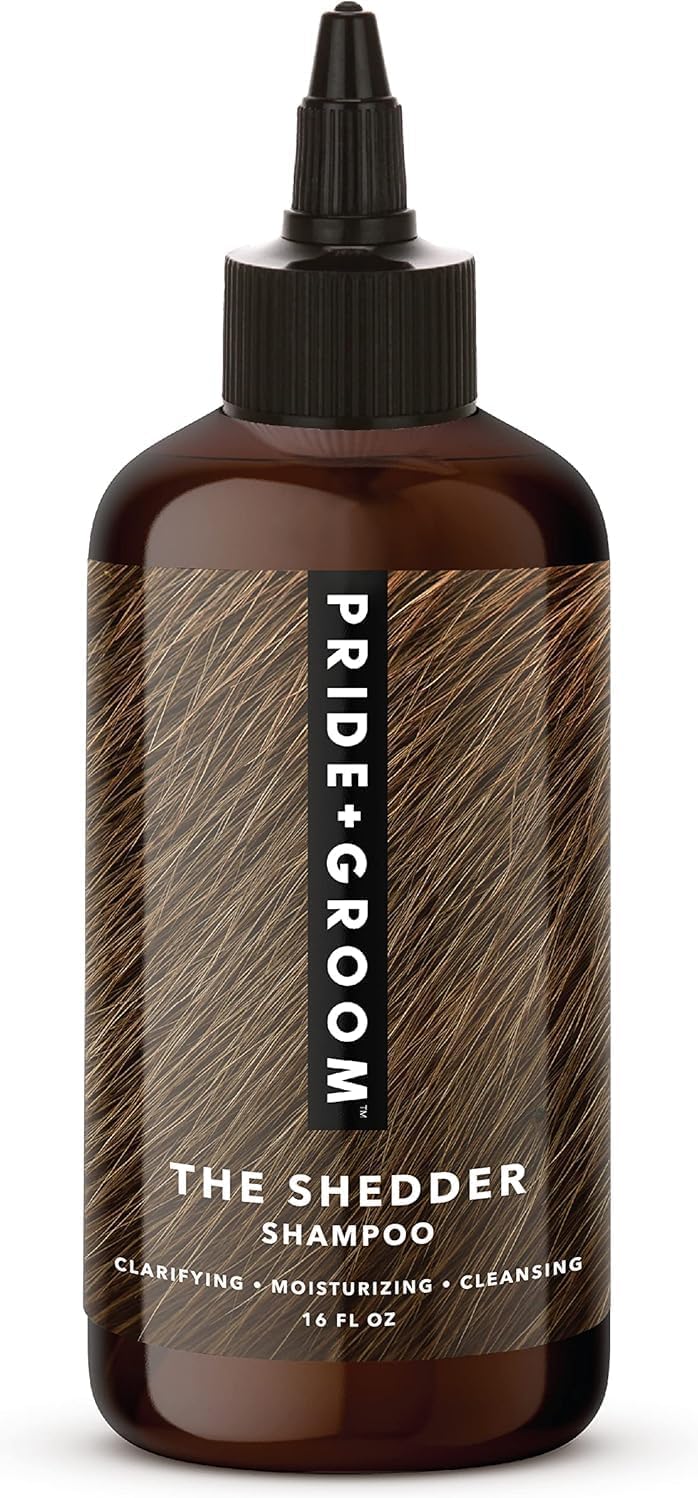 Pride and Groom The Non Shedder | Dog Grooming Shampoo For Doodles and Dogs that Do Not Shed | Tearless All Natural Body Wash with Essential Oils & Coat-Specific Ingredients that Enhance Shine – 128oz