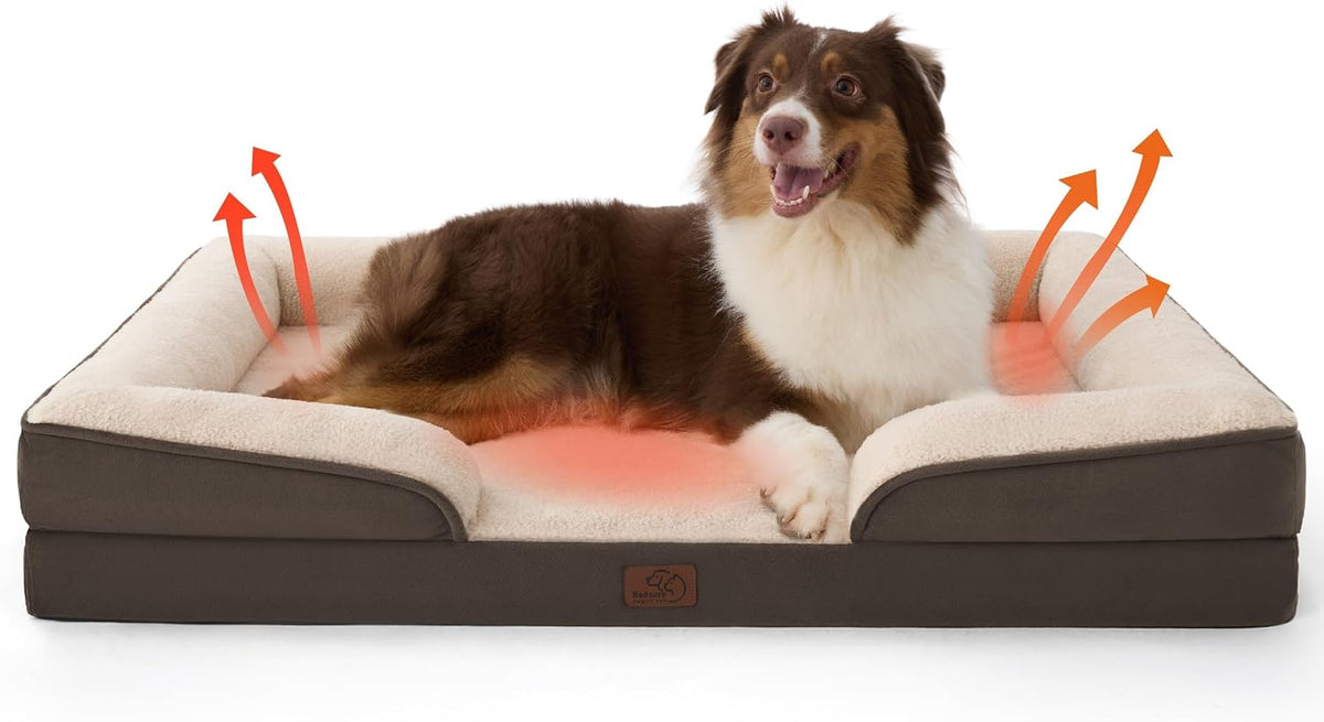 Bedsure Orthopedic Dog Bed Medium Washable Original Design, 28" Grey
