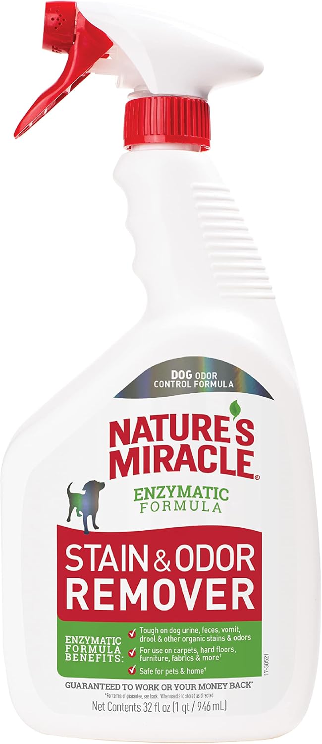 Nature’s Miracle Dog Stain & Odor Remover, Enzymatic Cleaner, 170 oz Refill