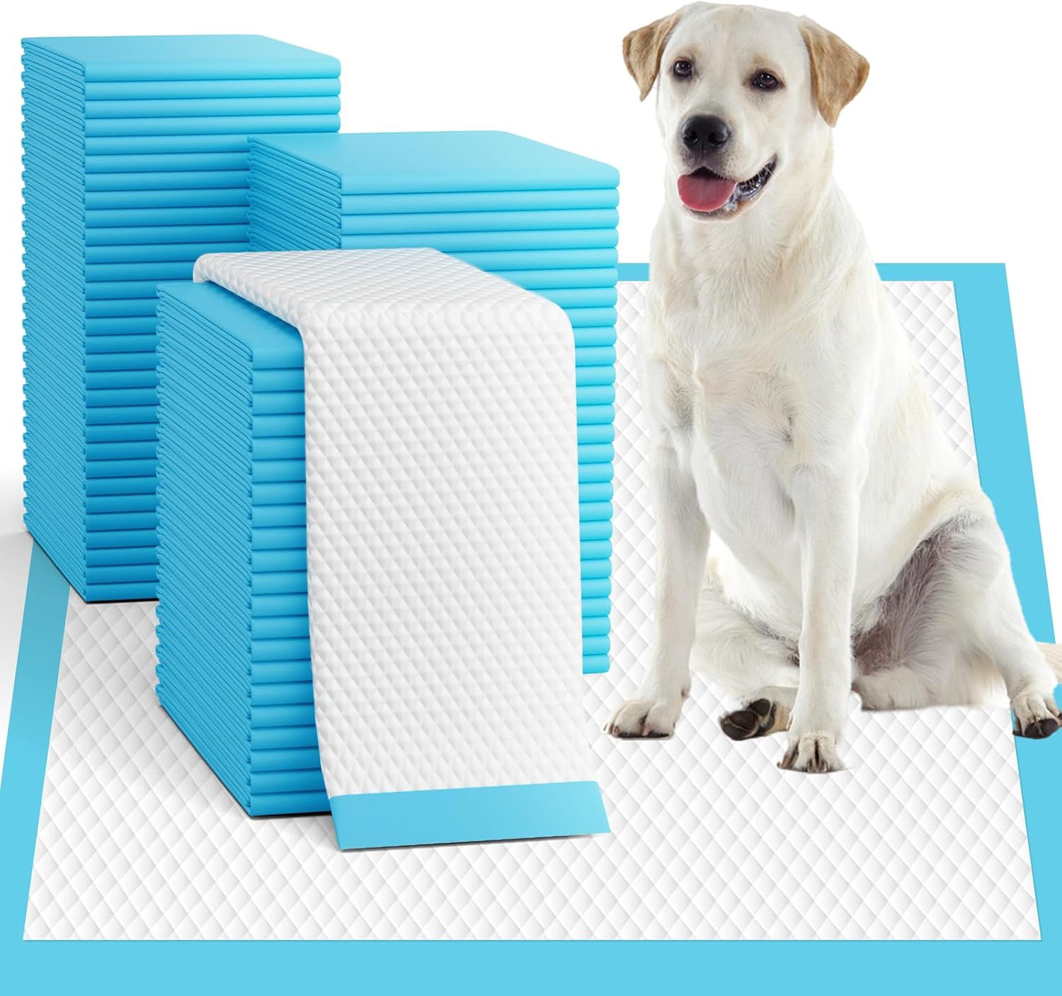 Puppy Pads XL 100 Count, Dog Pee Pads Extra Large, 34"x28" Pee Pads for Dogs, X-Large Disposable Dog Training Pads Super Absorbent&Leak-Proof, Crate Potty Piddle Pads for Doggy, Pet Supplies