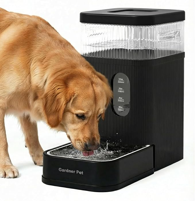 2.2 Gallon Automatic Dog Water Dispenser with Stainless Steel Bowl