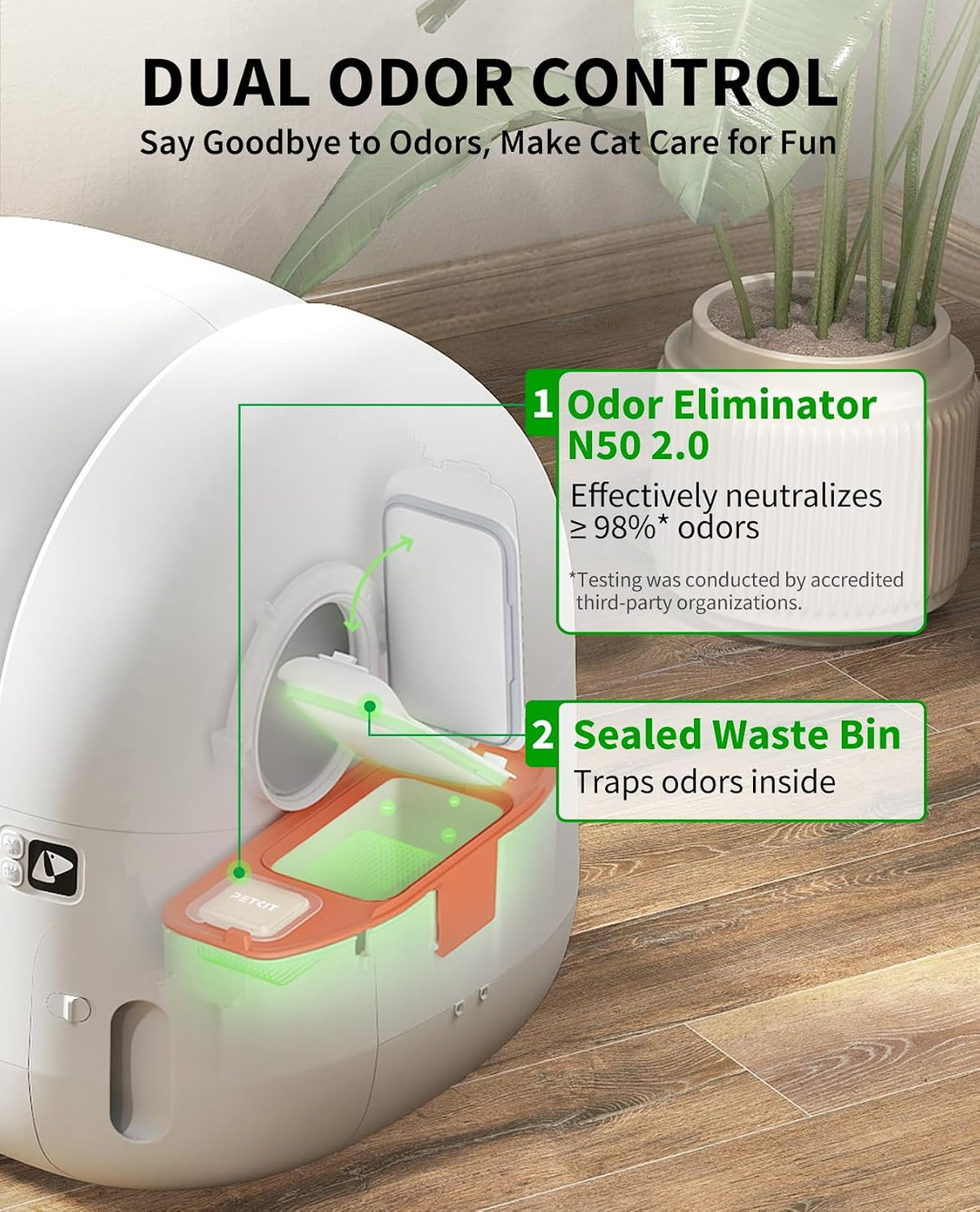 PETKIT PuraMax 2 Odor Free Automatic Cat Litter Box,with 2-Year Coverage