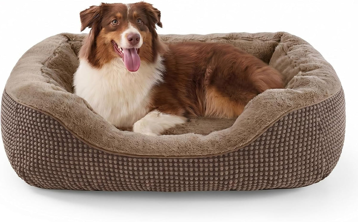 Small Dog Bed for Small Dogs, Cat Beds for Indoor Cats Washable, Orthopedic Dog Bed, Warming Soft Calming Sleeping Puppy Bed Durable Pet Bed with Anti-Slip Bottom S(20"x19"x6")