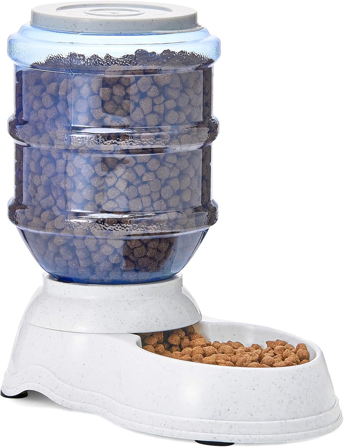 Basics Automatic Pet Water Dispenser and Gravity Food Feeder Set for Cat and Dog, Easy to Clean, 152fl.oz food feeder, 135.3fl.oz water dispenser, Small, Pack of 2