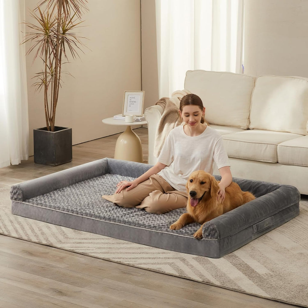 Orthopedic Washable Large Dog Bed for Senior Dog Comfy Sleep