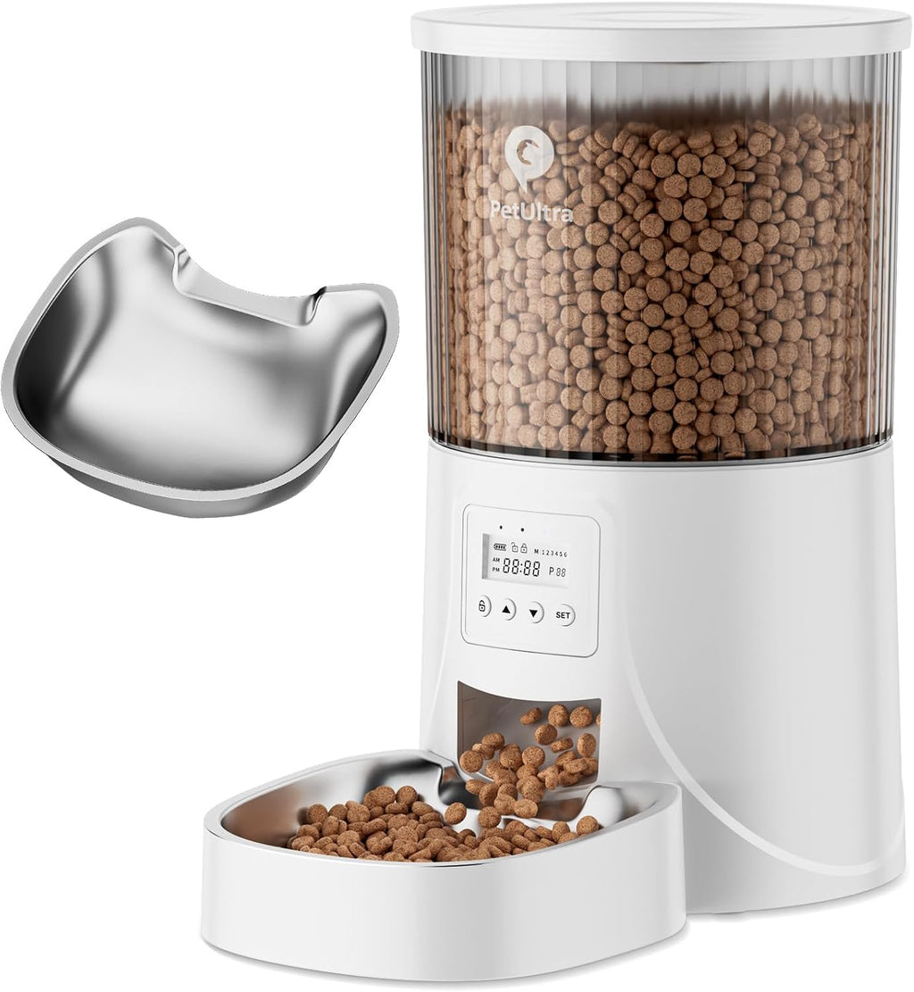 Automatic Cat Feeder: 4L Timed Cats Food Dispenser Programmable