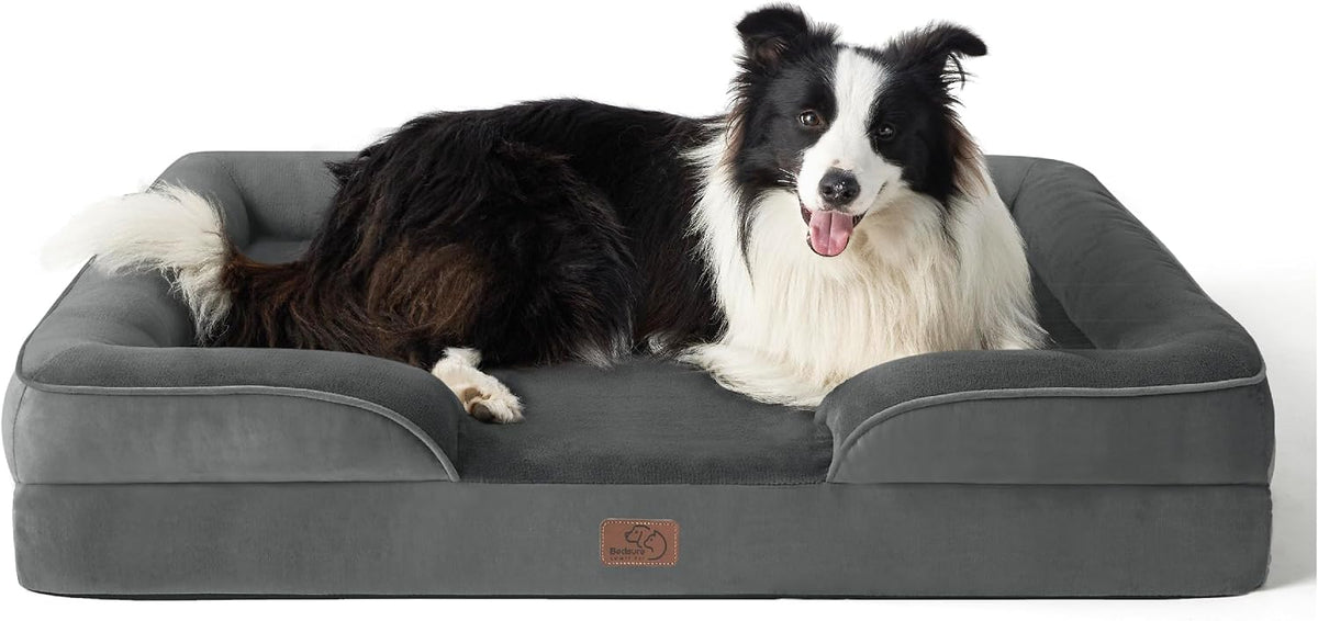 Bedsure Orthopedic Dog Bed Medium Washable Original Design, 28" Grey