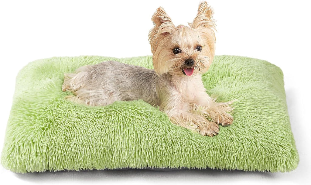 EHEYCIGA Fluffy Dog Crate Bed, Plush Extra Large Dog Pillow, Grey