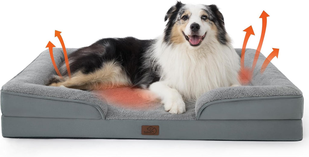 Bedsure Orthopedic Dog Bed Medium Washable Original Design, 28" Grey