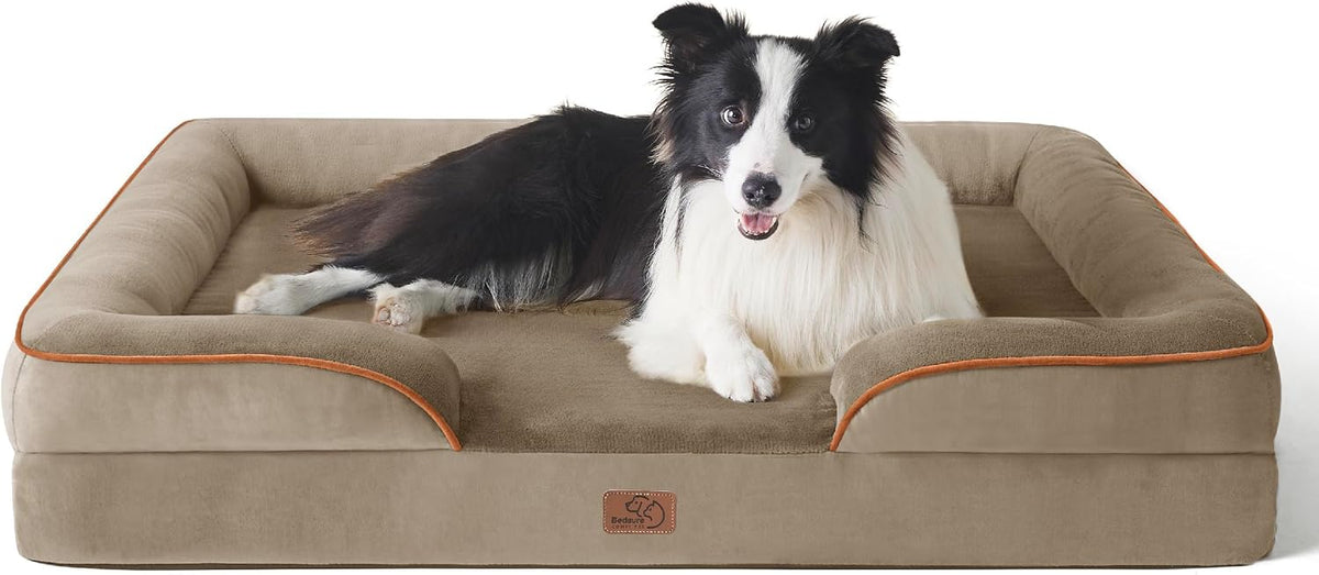 Bedsure Orthopedic Dog Bed Medium Washable Original Design, 28" Grey